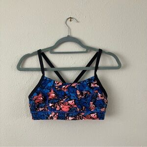 LULULEMON Rise and Run Bra Mini | Size 8 | Paint Storm Harbor Blue Multi Black